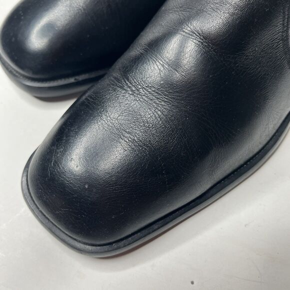 PabDer Black Calf Leather Made in ITALY Handmade Zipper Boots Mens Size 6.5 - Picture 4 of 14